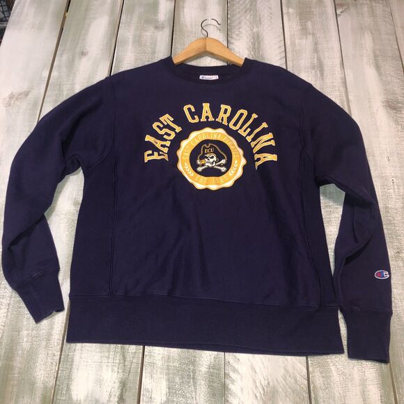 Champion East Carolina Pirates Sweatshirt Mens Medium Reverse Weave Vtg - Picture 1 of 9